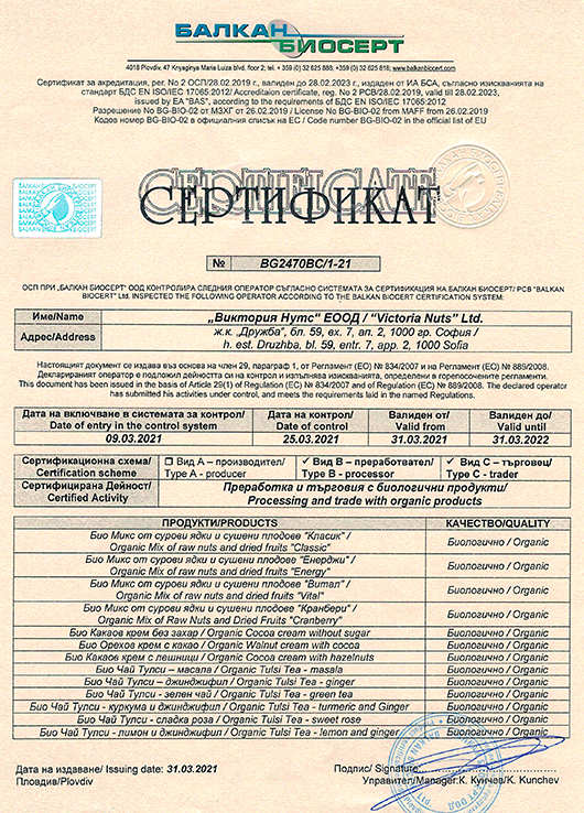 Bio Certificate