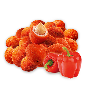 Crispy coated peanuts paprika