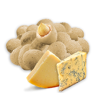Crispy coated peanuts italian cheese